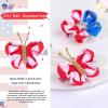 image10PCS 4th of July Mini Butterfly Hair Clips Oaoleer 2quot Hair Bow Blue White Red Butterfly American Flag girl Hair Accessories for Baby Girls Women Independence Day4th of July Butterfly