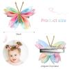 image10PCS 4th of July Mini Butterfly Hair Clips Oaoleer 2quot Hair Bow Blue White Red Butterfly American Flag girl Hair Accessories for Baby Girls Women Independence DaySatin Butterfly