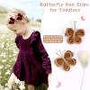 image10PCS 4th of July Mini Butterfly Hair Clips Oaoleer 2quot Hair Bow Blue White Red Butterfly American Flag girl Hair Accessories for Baby Girls Women Independence DayVelvet Butterfly