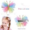 image10PCS 4th of July Mini Butterfly Hair Clips Oaoleer 2quot Hair Bow Blue White Red Butterfly American Flag girl Hair Accessories for Baby Girls Women Independence DayTulle Butterfly