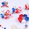 image10PCS 4th of July Mini Butterfly Hair Clips Oaoleer 2quot Hair Bow Blue White Red Butterfly American Flag girl Hair Accessories for Baby Girls Women Independence Day4th of July Butterfly