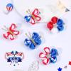 image10PCS 4th of July Mini Butterfly Hair Clips Oaoleer 2quot Hair Bow Blue White Red Butterfly American Flag girl Hair Accessories for Baby Girls Women Independence Day4th of July Butterfly