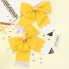 image2PCS Back to School Pencil Cheer Hair Bows Oaoleer Leather Yellow Pencil Hair Bows Clips for Girls Toddler Kids Kindergarten 1st 2nd 3rd 4th 5th Grade Type BType B