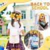 image2PCS Back to School Pencil Cheer Hair Bows Oaoleer Leather Yellow Pencil Hair Bows Clips for Girls Toddler Kids Kindergarten 1st 2nd 3rd 4th 5th Grade Type BType B
