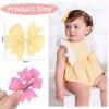 image3 Inch Hair Bows for Baby Girls Oaoleer 40PCS Back to School Pinwheel Bows Grosgrain Ribbon Toddler Bows Clips Hair Barrettes Accessories for Girls 40PCS Ball Hair Bows3inch80pcs Bows