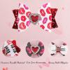image3Pcs Valentine Bows Clips Mothers Day Hair Bows Gift Pink Bowknot Love Heart Pattern Headwear Hairpin Alligator Clips Bows for Girls Toddlers Kids Womens Valentines Hair Bows  1Valentines Hair Bows  7