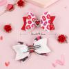 image3Pcs Valentine Bows Clips Mothers Day Hair Bows Gift Pink Bowknot Love Heart Pattern Headwear Hairpin Alligator Clips Bows for Girls Toddlers Kids Womens Valentines Hair Bows  1Valentines Hair Bows  7