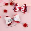 image3Pcs Valentine Bows Clips Mothers Day Hair Bows Gift Pink Bowknot Love Heart Pattern Headwear Hairpin Alligator Clips Bows for Girls Toddlers Kids Womens Valentines Hair Bows  1Valentines Hair Bows  1