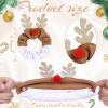 image4 Pcs Christmas Hair Scrunchies Oaoleer Elastic Christmas Hair Ties Elk Santa Scrunchy Ponytail Holder Hairbands Hair Accessories for Women Girls Red Green White ChristmasB