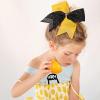 image6PCS 8quot Large Cheer Hair Bows Ponytail Holder Rhinestones Cheerleader Bows with Elastic Band Hair Tie Handmade for Cheerleading Teen Girls College Sports WhiteRedBlackYellow