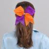 image6PCS 8quot Large Cheer Hair Bows Ponytail Holder Rhinestones Cheerleader Bows with Elastic Band Hair Tie Handmade for Cheerleading Teen Girls College Sports WhiteRedGoldPurple