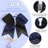 image6PCS 8quot Large Cheer Hair Bows Ponytail Holder Rhinestones Cheerleader Bows with Elastic Band Hair Tie Handmade for Cheerleading Teen Girls College Sports WhiteRedBlackNavy