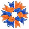 image6PCS 8quot Large Cheer Hair Bows Ponytail Holder Rhinestones Cheerleader Bows with Elastic Band Hair Tie Handmade for Cheerleading Teen Girls College Sports WhiteRedOrangeRoyal Blue