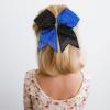 image6PCS 8quot Large Cheer Hair Bows Ponytail Holder Rhinestones Cheerleader Bows with Elastic Band Hair Tie Handmade for Cheerleading Teen Girls College Sports WhiteRedBlackRoyal Blue