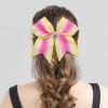 image6PCS 8quot Large Cheer Hair Bows Ponytail Holder Rhinestones Cheerleader Bows with Elastic Band Hair Tie Handmade for Cheerleading Teen Girls College Sports WhiteRedGradient Light Pink