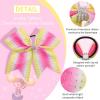 image6PCS 8quot Large Cheer Hair Bows Ponytail Holder Rhinestones Cheerleader Bows with Elastic Band Hair Tie Handmade for Cheerleading Teen Girls College Sports WhiteRedGradient Light Pink