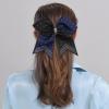 image6PCS 8quot Large Cheer Hair Bows Ponytail Holder Rhinestones Cheerleader Bows with Elastic Band Hair Tie Handmade for Cheerleading Teen Girls College Sports WhiteRedBlackNavy