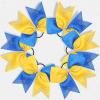 image6PCS 8quot Large Cheer Hair Bows Ponytail Holder Rhinestones Cheerleader Bows with Elastic Band Hair Tie Handmade for Cheerleading Teen Girls College Sports WhiteRedYellowRoyal Blue