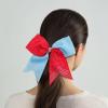 image6PCS 8quot Large Cheer Hair Bows Ponytail Holder Rhinestones Cheerleader Bows with Elastic Band Hair Tie Handmade for Cheerleading Teen Girls College Sports WhiteRedRedIsland Blue