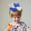 image6PCS 8quot Large Cheer Hair Bows Ponytail Holder Rhinestones Cheerleader Bows with Elastic Band Hair Tie Handmade for Cheerleading Teen Girls College Sports WhiteRedWhiteRoyal Blue