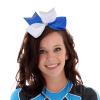 image6PCS 8quot Large Cheer Hair Bows Ponytail Holder Rhinestones Cheerleader Bows with Elastic Band Hair Tie Handmade for Cheerleading Teen Girls College Sports WhiteRedWhiteRoyal Blue