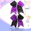 image6PCS 8quot Large Cheer Hair Bows Ponytail Holder Rhinestones Cheerleader Bows with Elastic Band Hair Tie Handmade for Cheerleading Teen Girls College Sports WhiteRedBlackPurple