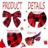 image6pcs Christmas Hair Bow Clips for Girls4Inch Buffalo Plaid Barrettes Accessories with Alligator Hairpins Gifts for Womens Kids Toddlers TeensGreen Red and White Plaid