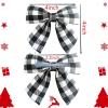 image6pcs Christmas Hair Bow Clips for Girls4Inch Buffalo Plaid Barrettes Accessories with Alligator Hairpins Gifts for Womens Kids Toddlers TeensGreen Red and White Plaid