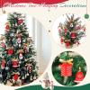 imageOAOLEER 12 Pack Christmas Tree Ornaments Set  Acrylic Christmas Ornaments Snowman Santa Crafts with Party Hanging Decorations