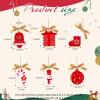 imageOAOLEER 12 Pack Christmas Tree Ornaments Set  Acrylic Christmas Ornaments Snowman Santa Crafts with Party Hanging Decorations