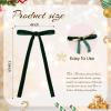 imageOAOLEER 30pcs Velvet Bows for Christmas Tree Christmas Wreath Garland Bow Rustic Crafts Present Bows Vintage 38inch Velvet Ribbon for Xmas Home Outdoor Indoor KhakiBlackRedKhakiGreenCream