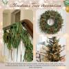 imageOAOLEER 30pcs Velvet Bows for Christmas Tree Christmas Wreath Garland Bow Rustic Crafts Present Bows Vintage 38inch Velvet Ribbon for Xmas Home Outdoor Indoor KhakiKhaki