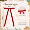 imageOAOLEER 30pcs Velvet Bows for Christmas Tree Christmas Wreath Garland Bow Rustic Crafts Present Bows Vintage 38inch Velvet Ribbon for Xmas Home Outdoor Indoor KhakiRed