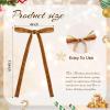 imageOAOLEER 30pcs Velvet Bows for Christmas Tree Christmas Wreath Garland Bow Rustic Crafts Present Bows Vintage 38inch Velvet Ribbon for Xmas Home Outdoor Indoor KhakiKhaki