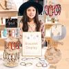 imageOAOLEER 4 Tier Bracelet Holder for Vendor Wooden Rotating Bracelet Jewelry Organizer with Advertising Board 36 Hooks Bracelet Display Stand for Vendor Booth ampamp Stores