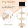 imageOAOLEER 4 Tier Bracelet Holder for Vendor Wooden Rotating Bracelet Jewelry Organizer with Advertising Board 36 Hooks Bracelet Display Stand for Vendor Booth ampamp Stores