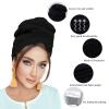 imageOAOLEER 5 Pieces Stretch Jersey Turban Head Wrap Knit Headwraps Urban Hair Scarf Solid Color Ultra Soft Extra Long Breathable Head Band Tie for Women