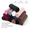 imageOAOLEER 5 Pieces Stretch Jersey Turban Head Wrap Knit Headwraps Urban Hair Scarf Solid Color Ultra Soft Extra Long Breathable Head Band Tie for Women