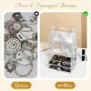 imageOAOLEER Acrylic Jewelry Organizer Box Clear Jewelry Holder Stand with 30PCS Portable Travel Bags ampamp 2 Drawers 100 Independent Jewelry Storage for Earring Bracelet Ring Watches Necklace Organizer