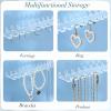 imageOAOLEER Acrylic Necklace Organizer Clear Necklace Holder Stand Jewelry Organizer Display Hanger Rack with Bilateral Hooks for Necklaces Pendant Bracelets Ring137In