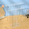 imageOAOLEER Acrylic Necklace Organizer Clear Necklace Holder Stand Jewelry Organizer Display Hanger Rack with Bilateral Hooks for Necklaces Pendant Bracelets RingTall 143InTall 128 in