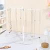 imageOAOLEER Acrylic Necklace Organizer Clear Necklace Holder Stand Jewelry Organizer Display Hanger Rack with Bilateral Hooks for Necklaces Pendant Bracelets RingTall 116In2PCS