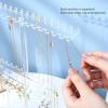 imageOAOLEER Acrylic Necklace Organizer Clear Necklace Holder Stand Jewelry Organizer Display Hanger Rack with Bilateral Hooks for Necklaces Pendant Bracelets RingTall 137In3 Layers