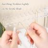 imageOAOLEER Acrylic Necklace Organizer Clear Necklace Holder Stand Jewelry Organizer Display Hanger Rack with Bilateral Hooks for Necklaces Pendant Bracelets RingTall 116In2PCS