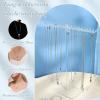imageOAOLEER Acrylic Necklace Organizer Clear Necklace Holder Stand Jewelry Organizer Display Hanger Rack with Bilateral Hooks for Necklaces Pendant Bracelets Ring137In