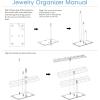 imageOAOLEER Acrylic Necklace Organizer Clear Necklace Holder Stand Jewelry Organizer Display Hanger Rack with Bilateral Hooks for Necklaces Pendant Bracelets RingTall 137In3 Layers