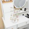 imageOAOLEER Acrylic Rotating Earring Holder Organizer Jewelry Stand Earring Tree 3 Tiers Jewelry Organizer for Women Girls ampamp 210 Holes Earrings Stud Tower Display for Room Decor Vanity