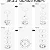 imageOAOLEER Bracelet Holder Display Bracelet OrganizerAcrylic Bracelet Display Stand for Vendor 3 Tier Jewelry Holder Rack Bar with 36 hooks for Bangle KeyChain Selling 3 Layer16inch