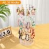 imageOAOLEER Bracelet Holder Display Bracelet OrganizerAcrylic Bracelet Display Stand for Vendor 3 Tier Jewelry Holder Rack Bar with 36 hooks for Bangle KeyChain Selling 3 Layer16inch