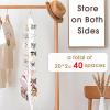 imageOAOLEER Claw Clip Organizer DoubleSided Hair Clip Organizer Storage For Girls Women Hanging Claw Clip Holder Hair Clip Display for Closet Wall Door Room Jewelry Shop BeigeBeige